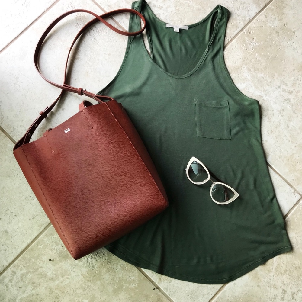 Gap dark green tank top
